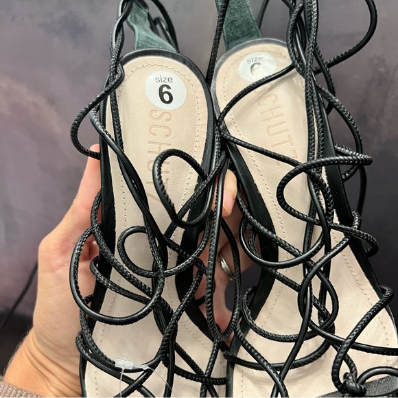 SCHUTZ Heyde black strappy heel sandals - Picture 7 of 9